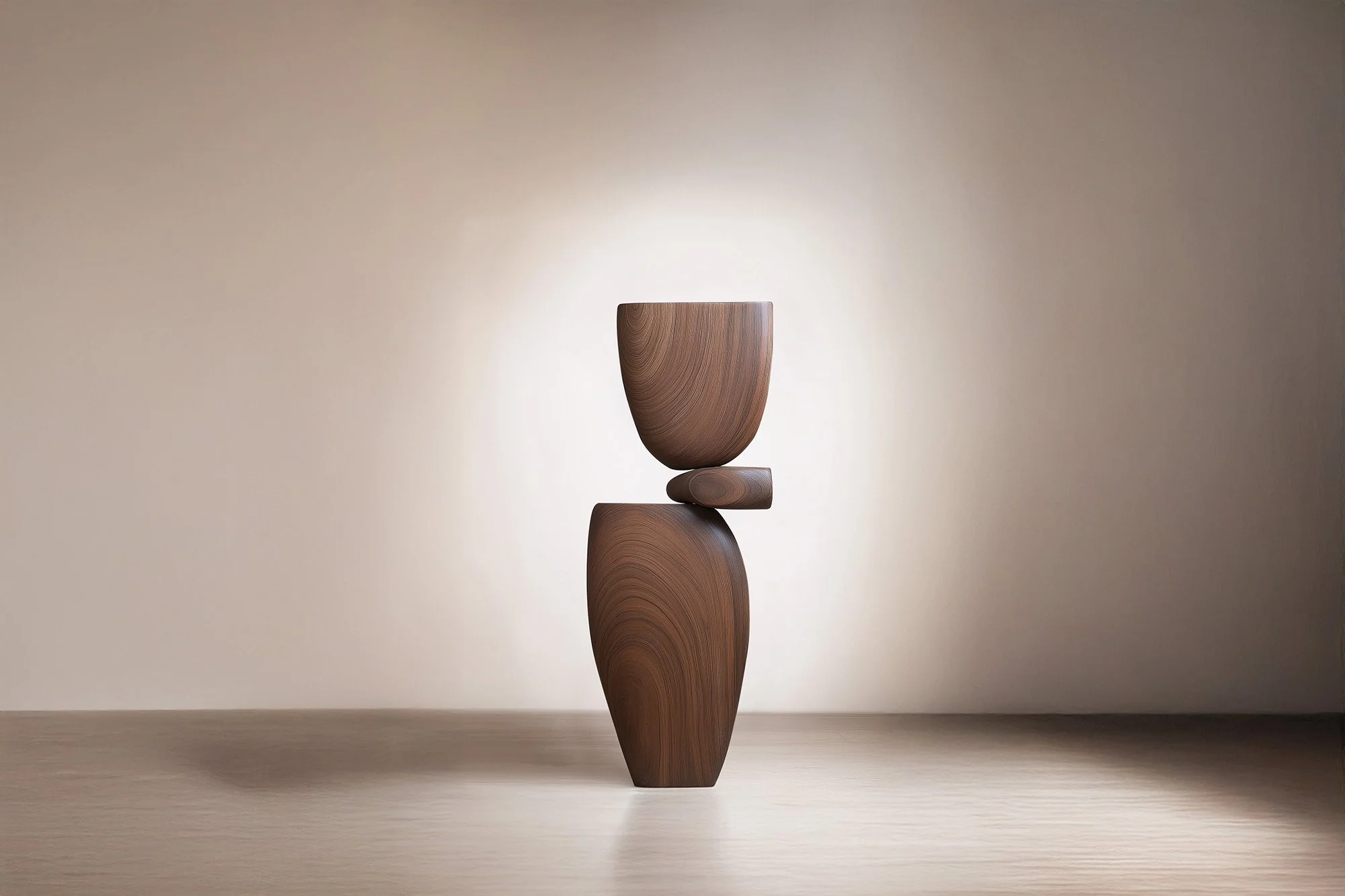 Minimalist Wooden Sculpture Lull No85 – Handcrafted by NONO for
